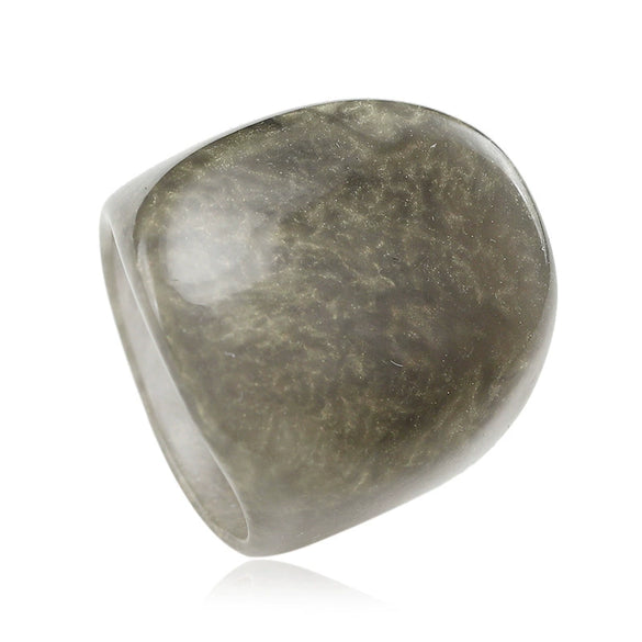 Vintage Minimalist Geometric Acrylic Resin Ring Elegant Trendy Unisex Fashion Ring