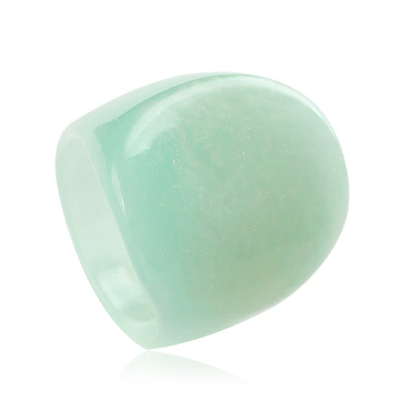 Vintage Minimalist Geometric Acrylic Resin Ring Elegant Trendy Unisex Fashion Ring