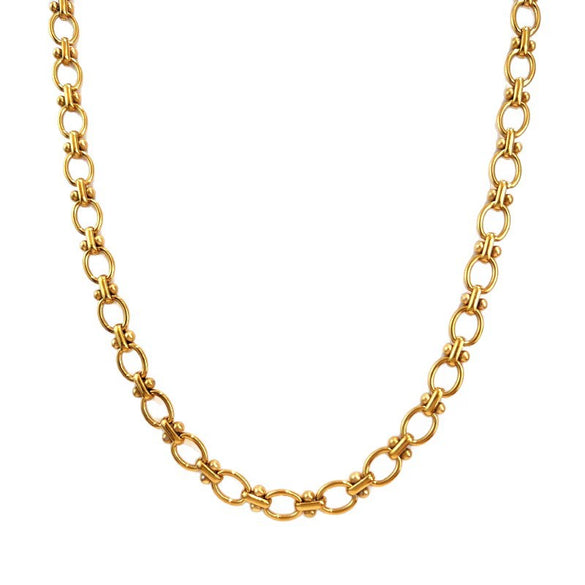 Vintage Minimalist Stainless Steel Ushaped Cross Chain Necklace With Electroplated Titanium Steel Pendant Unisex Jewelry
