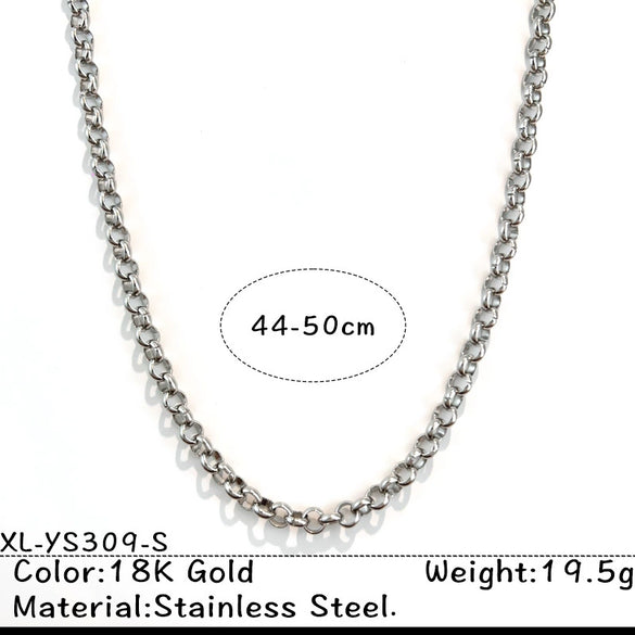 Vintage Minimalist Stainless Steel Ushaped Cross Chain Necklace With Electroplated Titanium Steel Pendant Unisex Jewelry