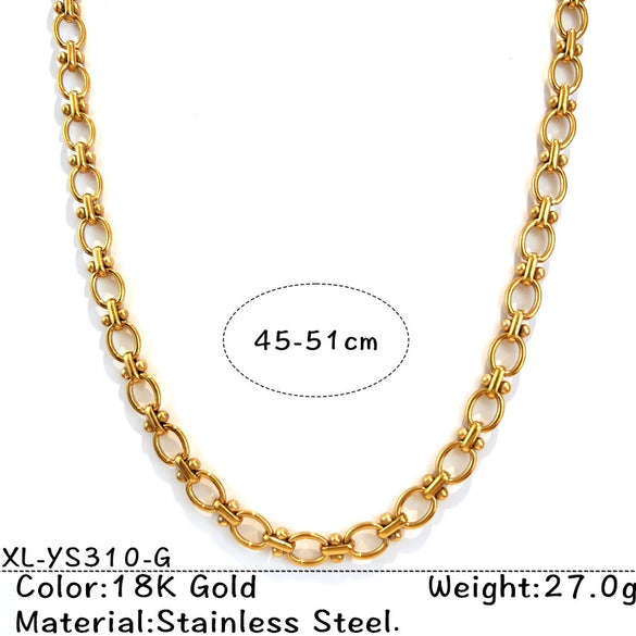 Vintage Minimalist Stainless Steel Ushaped Cross Chain Necklace With Electroplated Titanium Steel Pendant Unisex Jewelry