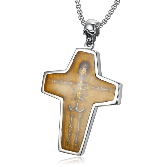 Vintage Mummy Skull Pendant 316 Stainless Steel Polishing