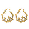 Vintage Mushroom Alloy Earrings Electroplating For Women