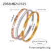 Vintage Niche Unique Simple Jewelry Carving Roman Numerals Diamondencrusted Titanium Steel Goldplated Bracelet