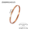 Vintage Niche Unique Simple Jewelry Carving Roman Numerals Diamondencrusted Titanium Steel Goldplated Bracelet