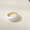 Vintage Oil Dropping Copper Geometric Fold Finger Ring Jewelry Accessories