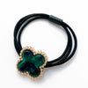 Vintage Pearl Handmade Hair Rings For Women With Fourleaf Clover Design And High Elasticity