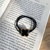 Vintage Pearl Handmade Hair Rings For Women With Fourleaf Clover Design And High Elasticity