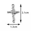 Vintage Personality Cross Pendant Stainless Steel Oil Pressure Rose Embossed Electroplated Accessories