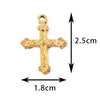 Vintage Personality Cross Pendant Stainless Steel Oil Pressure Rose Embossed Electroplated Accessories