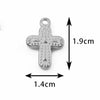 Vintage Personality Cross Pendant Stainless Steel Oil Pressure Rose Embossed Electroplated Accessories