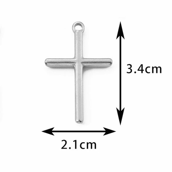 Vintage Personality Cross Pendant Stainless Steel Oil Pressure Rose Embossed Electroplated Accessories