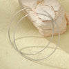 Vintage Plain Hoop Women's Stainless Steel Electroplated Earrings