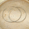 Vintage Plain Hoop Women's Stainless Steel Electroplated Earrings