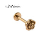Vintage Plants And Flowers Style Stainless Steel Electroplated Nose Ring Lip Nail And Breast Nail