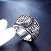 Vintage Polished Titanium Steel Geometric Bear Claw Ring For Men And Women Stainless Steel Style Jewelry