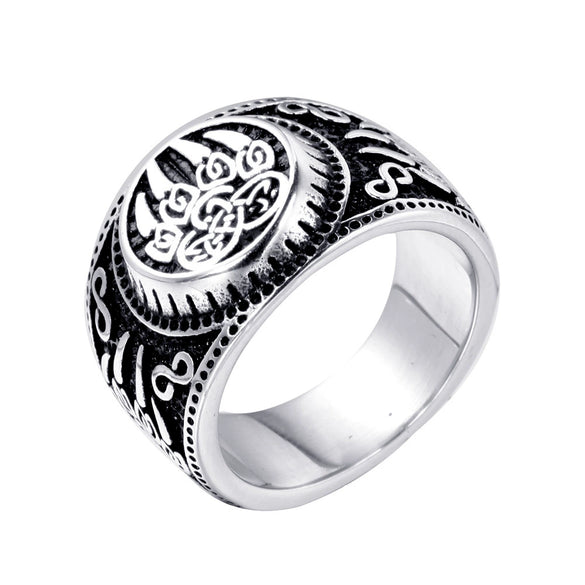 Vintage Polished Titanium Steel Geometric Bear Claw Ring For Men And Women Stainless Steel Style Jewelry