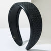 Vintage Pu Leather Geometric Woven Widebrimmed Women's Hair Hoop Hair Accessories