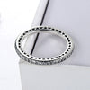 Vintage S925 Hollow Heart Shaped Sterling Silver Ring For Women Stacked Wear Fashionable Micro Inlay Elegant Index Finger Ring