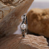 Vintage S925 Silver Crystal Ring With Threedimensional Carved Flower Design For Men And Women