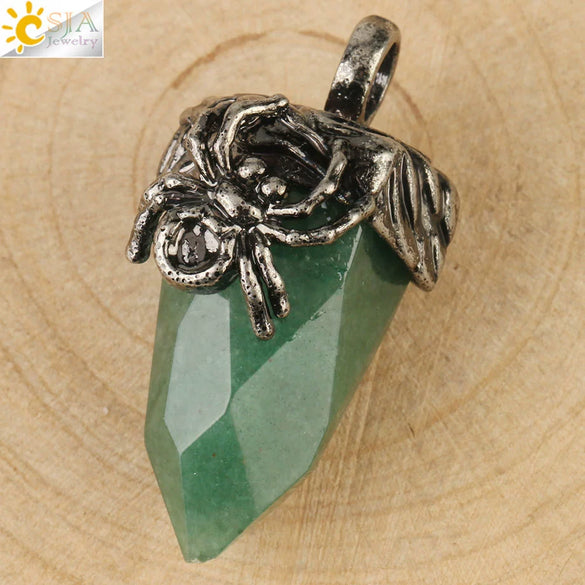 Vintage Silver Tone Crystal Spider Pendant Necklace Minimalist Insect Jewelry With Tapered Pendant On Ball Chain