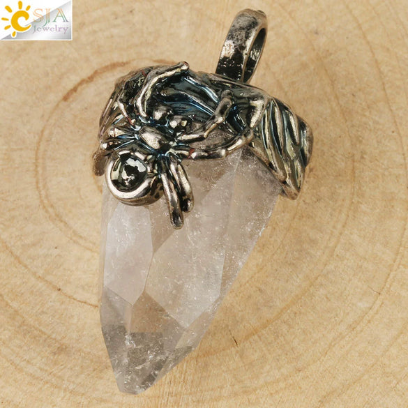 Vintage Silver Tone Crystal Spider Pendant Necklace Minimalist Insect Jewelry With Tapered Pendant On Ball Chain