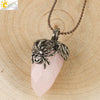 Vintage Silver Tone Crystal Spider Pendant Necklace Minimalist Insect Jewelry With Tapered Pendant On Ball Chain