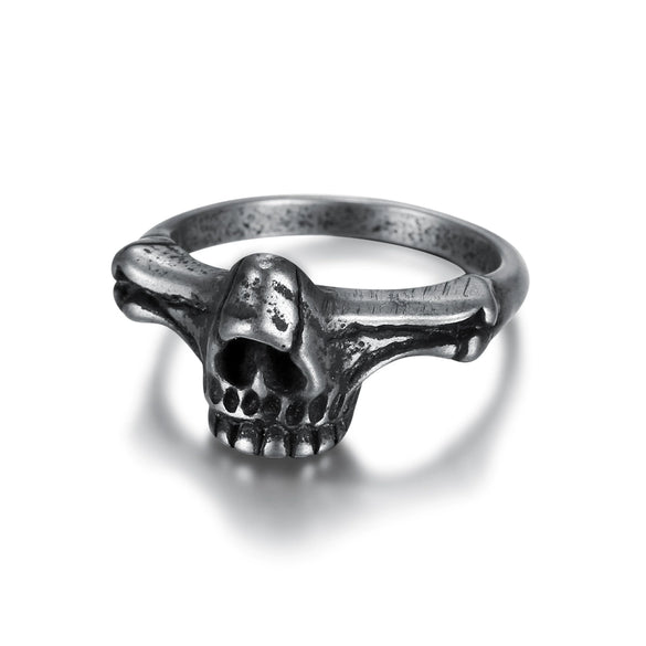 Vintage Skull Stainless Steel Ring For Men And Women Retro Personality Statement Jewelry