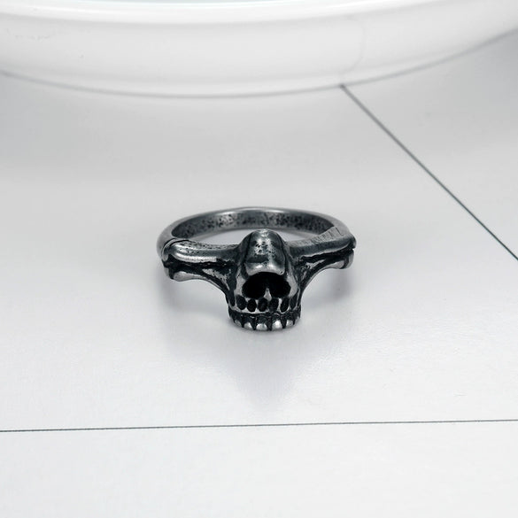 Vintage Skull Stainless Steel Ring For Men And Women Retro Personality Statement Jewelry