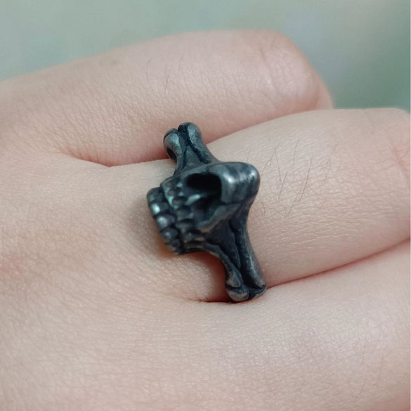 Vintage Skull Stainless Steel Ring For Men And Women Retro Personality Statement Jewelry