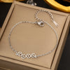 Vintage Small Fresh Style Stainless Steel Bracelet With Love Butterfly And Geometric Heart Shapes Electroplated