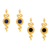 Vintage Snakeshaped Agate Earrings For Women Exotic Niche Design Titanium Steel With Goldplated Electroplating Animal Pattern