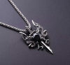 Vintage Ssangyong Cross Unisex Necklace Pendant With Alloy Material And Diamond Design