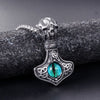 Vintage Stainless Steel Skull Pendant Geometric Hammer Design Cast Jewelry Accessory