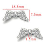 Vintage Stainless Steel Vacuum Gold Plated Wings Perforated Feather Pattern Round Bead Handmade Jewelry Accessories