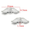 Vintage Stainless Steel Vacuum Gold Plated Wings Perforated Feather Pattern Round Bead Handmade Jewelry Accessories
