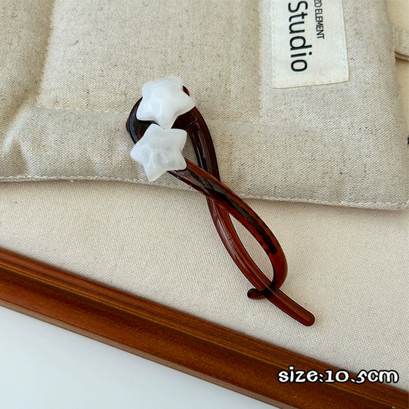 Vintage Star Twist Handmade Women's Hair Clip Mixed Materials Hair Accessory