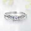 Vintage Style Angel Wings Sterling Silver Plating Inlay Zircon Thai Silver Rings