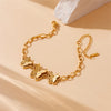 Vintage Style Butterfly 304 Stainless Steel 18K Gold Plated Bracelets In Bulk