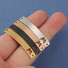 1 Piece Stainless Steel 18K Gold Plated Rose Gold Plated Customization Laser Engraving Butterfly Rectangle