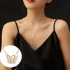 304 Stainless Steel 18K Gold Plated Vintage Style Plating Butterfly Acrylic Earrings Necklace