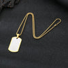 Vintage Style Classic Style Rectangle 304 Stainless Steel 18K Gold Plated Men'S Pendant Necklace Men Pendant Necklaces