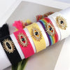 Vintage Style Devil'S Eye Zircon Cloth Copper Wholesale Bracelets