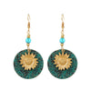 1 Pair Vintage Style Flower Plating Alloy 14k Gold Plated Dangling Earrings