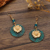 1 Pair Vintage Style Flower Plating Alloy 14k Gold Plated Dangling Earrings
