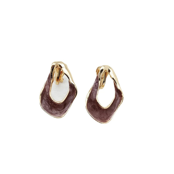 Vintage Style Geometric Enamel Alloy Earrings