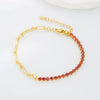 Vintage Style Geometric Copper Gold Plated Zircon Bracelets 1 Piece