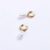 Vintage Style Geometric Titanium Steel Plating Artificial Pearls Drop Earrings 1 Pair