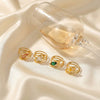 Vintage Style Geometric Zircon Electroplated Diamond Shaped Ring For Women