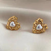Vintage Style Heart Shape Brass Plating Gold Plated Jewelry Set